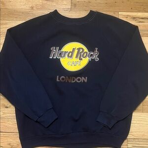 Vintage Hard Rock Cafe London Navy Crewneck Sweater